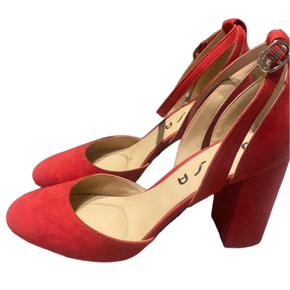 Unisa red block heels. Good used condition